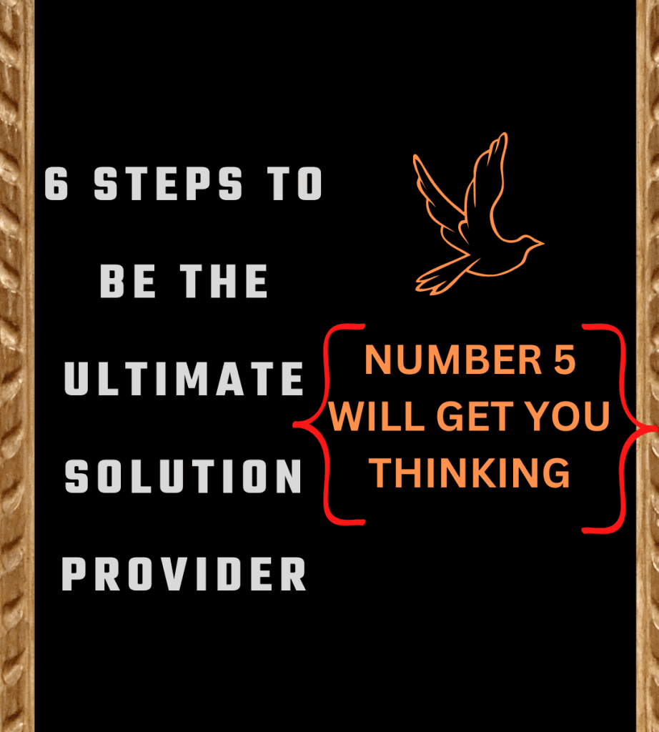 HOW TO BE THE ULTIMATE SOLUTION PROVIDER