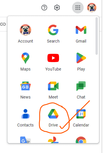 select Google drive to store your digital product