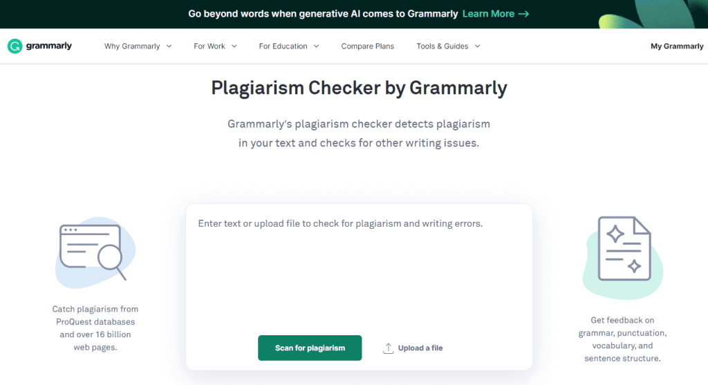 Plagiarism Checker by Grammarly