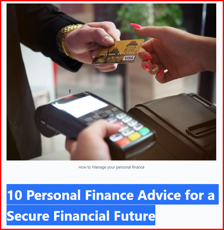 10 Personal Finance Advice for a Secure Financial Future