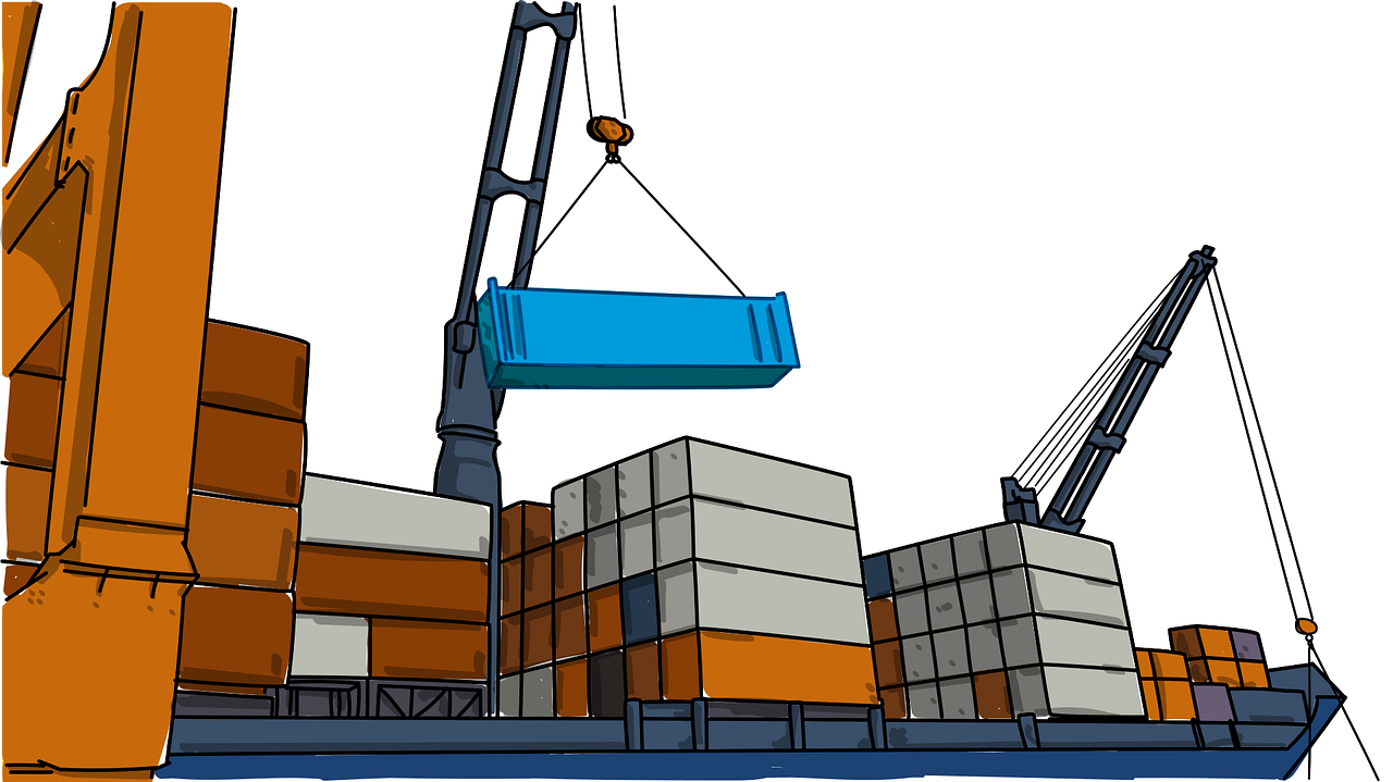 loading containers for importation