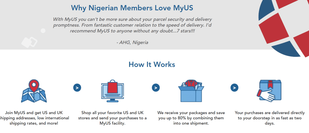 MyUS shipping to Nigeria